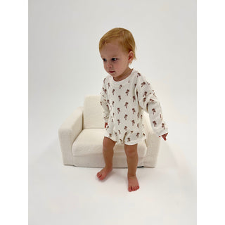 Long Sleeve Romper - Palm