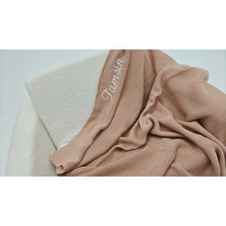 Personalised Knit Blanket - Dusty Pink