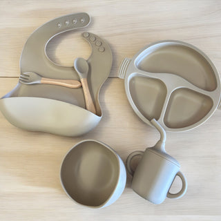Silicone Feeding Set - Beige