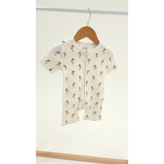 Short Sleeve Sleepsuit - Palm Tree