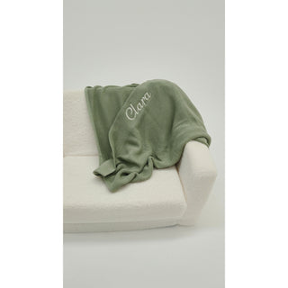 Personalised Knit Blanket - Sage