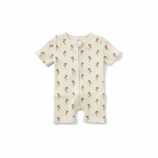 Short Sleeve Sleepsuit - Palm Tree