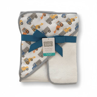 Hooded Towel & Wash Cloth - Excavator