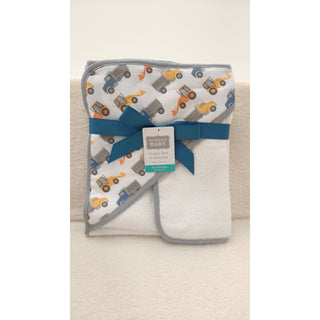 Hooded Towel & Wash Cloth - Excavator