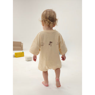 Short Sleeve Boxy Romper - Mini Zali Logo