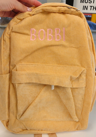 Personalised Backpack - Yellow
