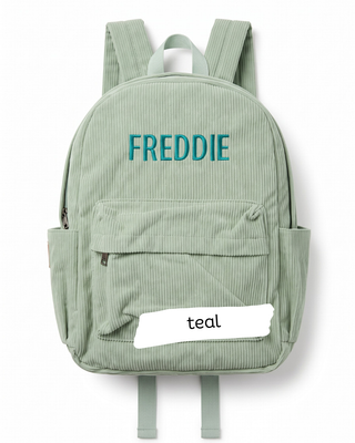 Custom Embroidered Corduroy Backpack