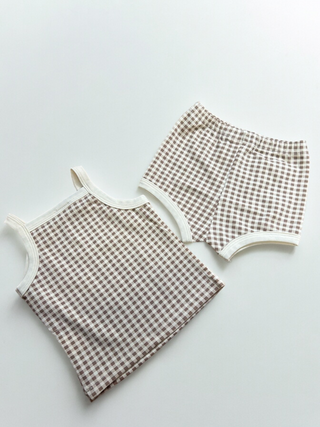 Gingham Singlet Set