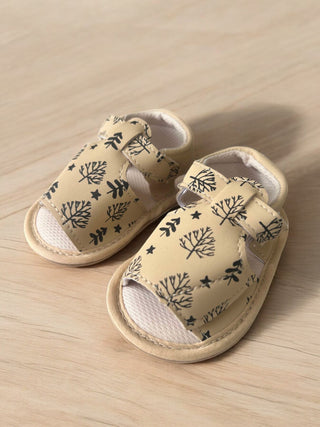 Nature Print Sandals - Beige