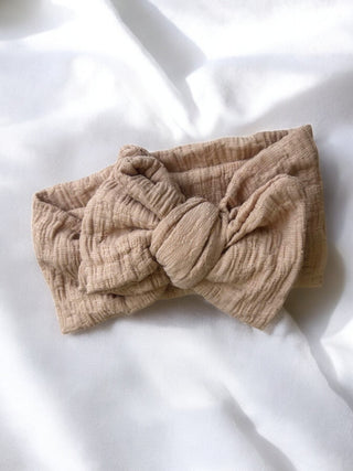 Wrinkle Bow Beige