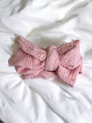 Wrinkle Bow Pink