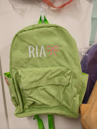 Personalised Backpack - Lime Green