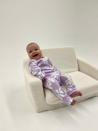 Long Sleeve Sleepsuit - Lavender Floral