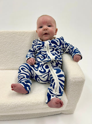 Long Sleeve Sleepsuit - Blue Wave
