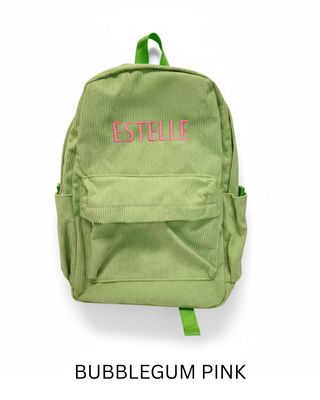 Personalised Backpack - Lime Green