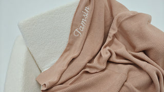 Personalised Knit Blanket - Dusty Pink