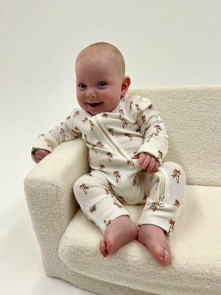Long Sleeve Sleepsuit - Palm Tree