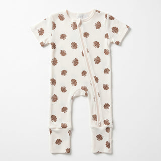Short Sleeve Full Length Sleepsuit - Shell