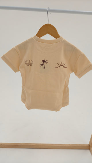 Short Sleeve Boxy Romper - Mini Zali Logo