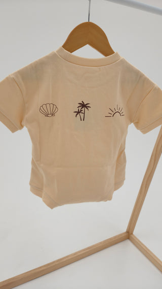 Short Sleeve Boxy Romper - Mini Zali Logo