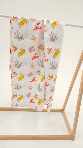 Muslin Wrap - Lobster Lemon