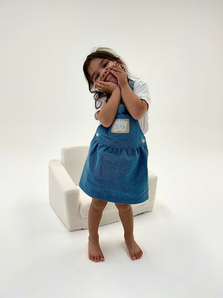 Toddler Overall Dress - Denim