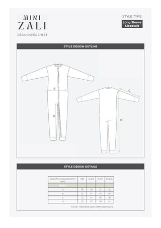 Long Sleeve Sleepsuit - Palm Tree
