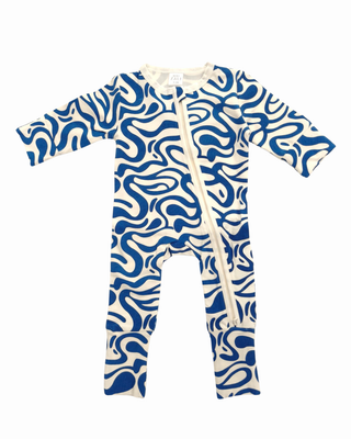 Long Sleeve Sleepsuit - Blue Wave