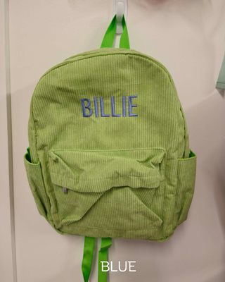 Personalised Backpack - Lime Green