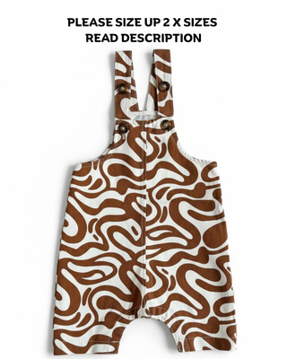 Wave Overalls - Chocolate - CLEARANCE