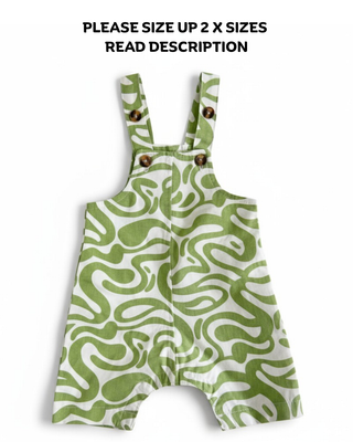 Wave Overalls - Green - CLEARANCE