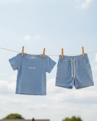 Terry Toweling Summer Set - Light Blue