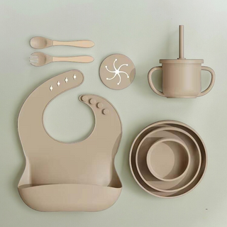 Silicone Feeding Set - Beige