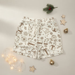 Christmas Summer Set - Beige Print