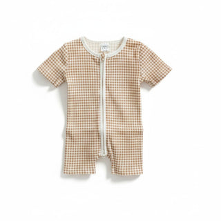 Short Sleeve Sleepsuit - Gingham