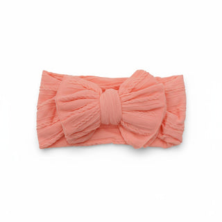 Ribbed Bow - Pink