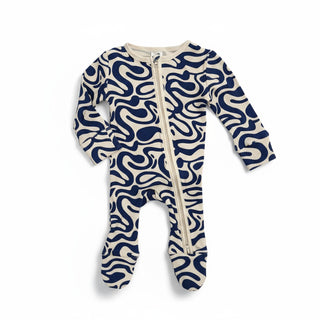 Long Sleeve Sleepsuit - Blue Wave
