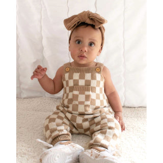 Knitted Check Overalls