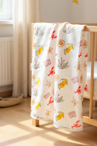 Muslin Wrap - Lobster Lemon