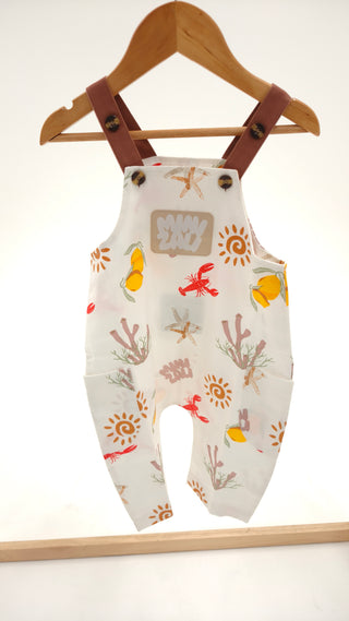 Baggy Overalls - Lobster Lemon