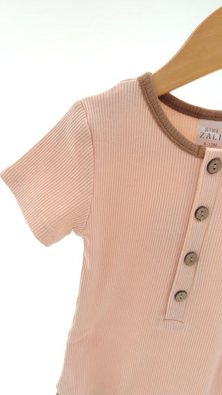 Basics Romper - Salmon