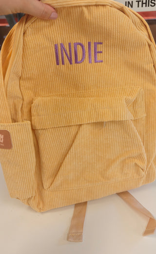Personalised Backpack - Yellow