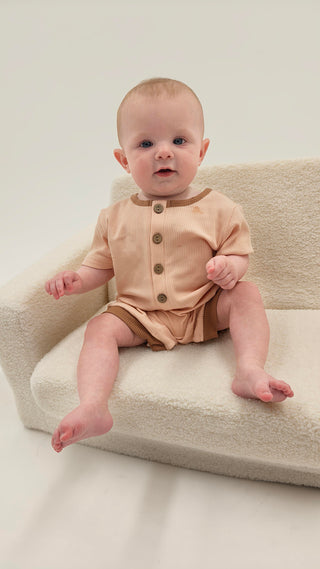 Basics Romper - Salmon