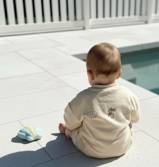 Short Sleeve Boxy Romper - Mini Zali Logo