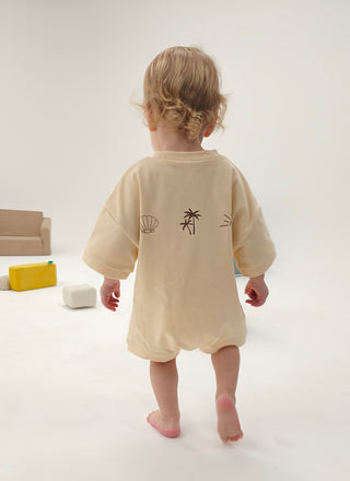 Short Sleeve Boxy Romper - Mini Zali Logo