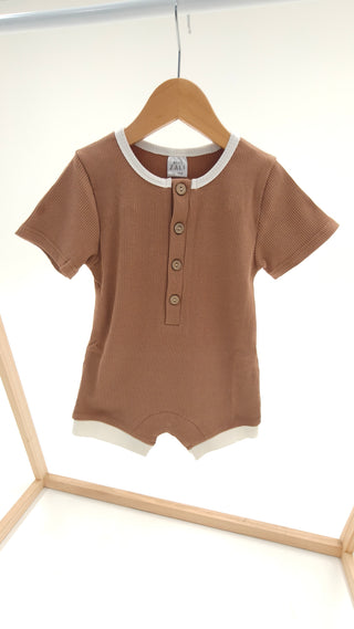 Basics Romper - Light Brown