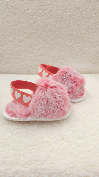 Pink Fluffy Sandals