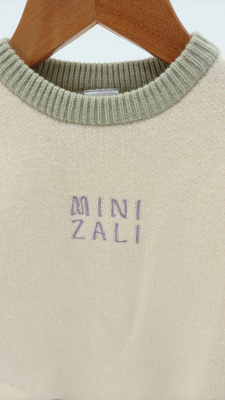Short Sleeve Boxy Knit Romper - Cream