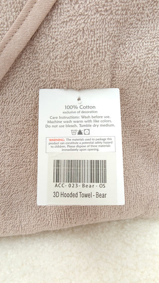 Hooded Towel - Bear