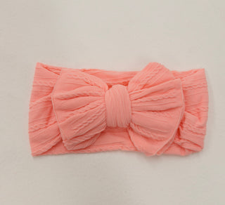 Ribbed Bow - Pink